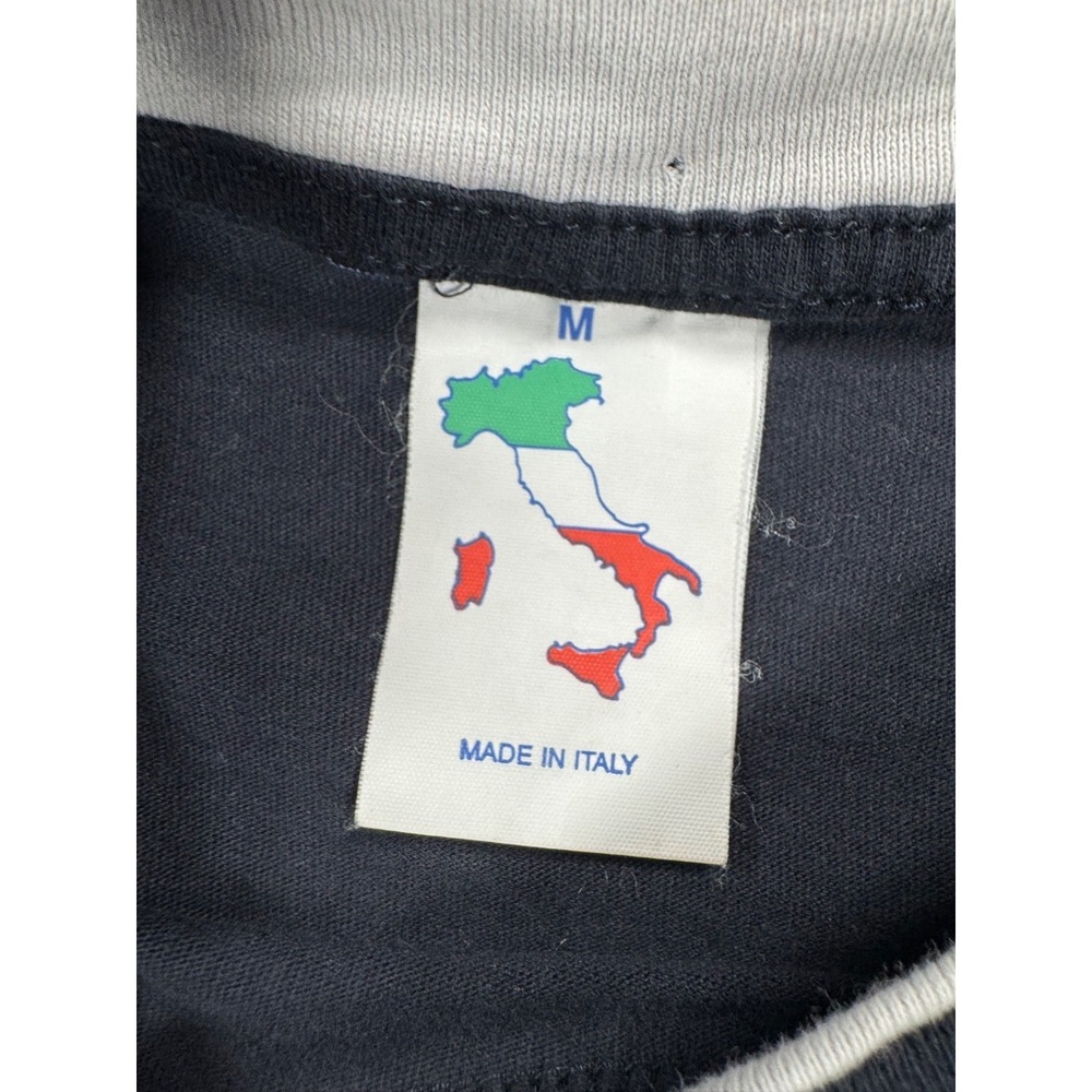 Roma Italia Embroidered Ringer T Shirt Made In Italy Women's Medium - Picture 5 of 8